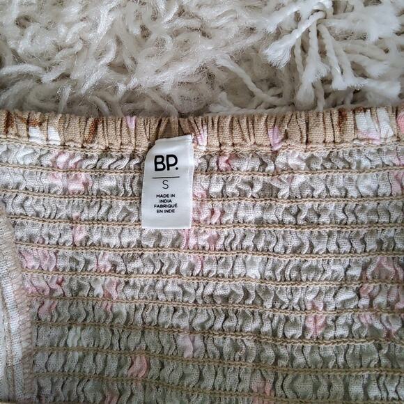 bp Nordstrom Women's Junior Small Button Front Linen Blend Crop Tank Top - Picture 10 of 11